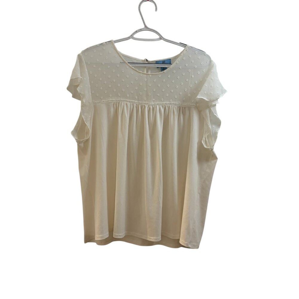 Cece White Top - XL - Flowy Baby Doll